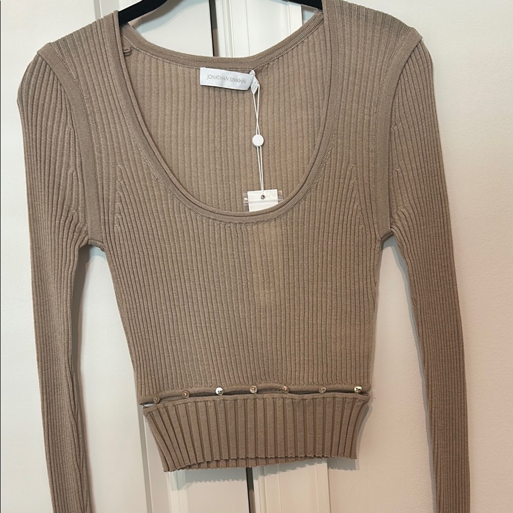 Jonathan Simkhai Ribbed Spring Sweater